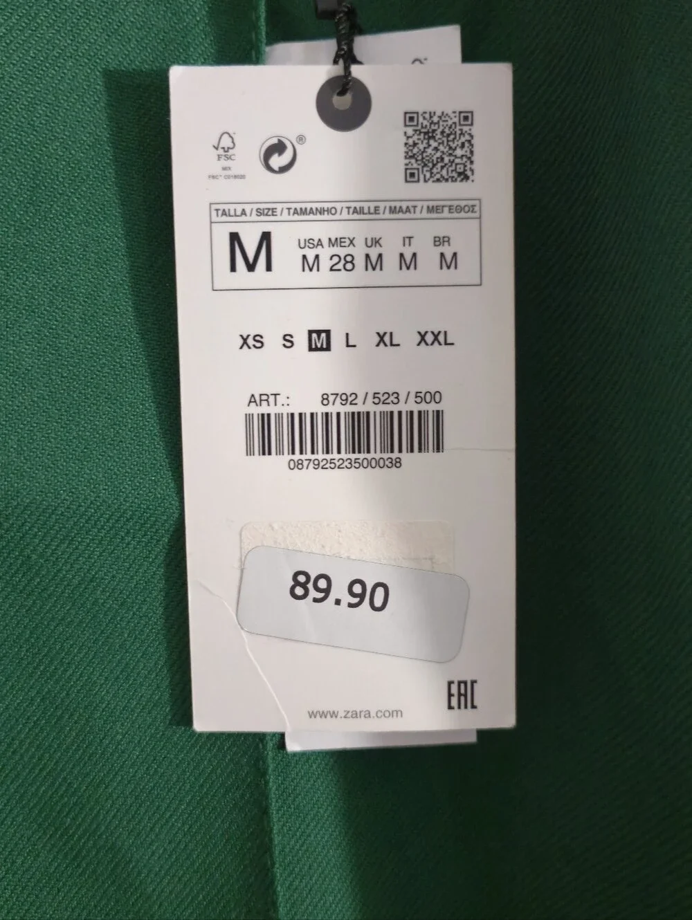 ZARA Emerald Green Trousers - Picture 6 of 8